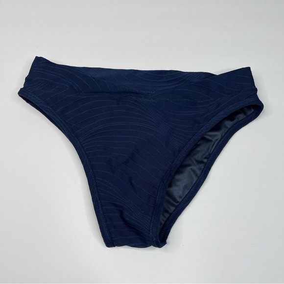 Kenny Flowers The Ravello Textured Navy Jacquard Classic Bikini Bottom XS NWT - Picture 3 of 7